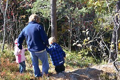 På tur i skogen