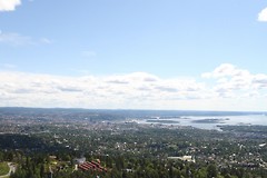 Utsikt over Oslo fra Holmenkollbakken