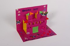 Vakkert hjemmelaget prinsessekort i 3D