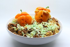 Skrekkelig spaghetti til Halloween middag