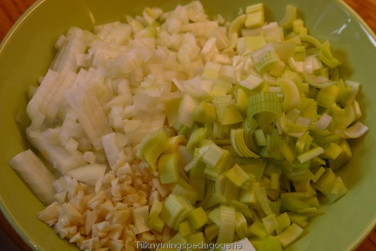 Noen av ingrediensene til Vichyssoise